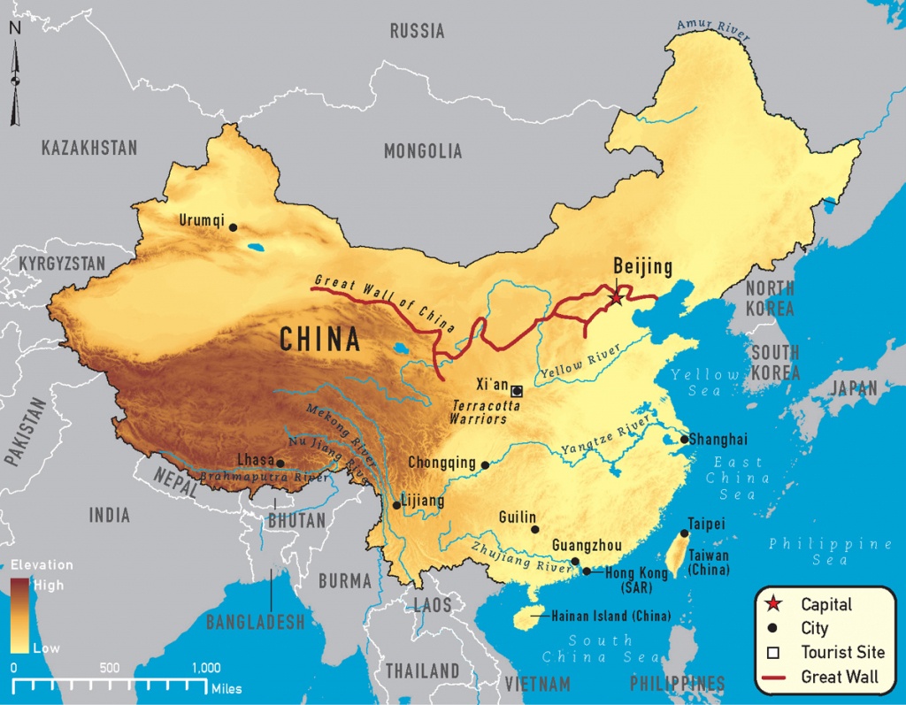 China Rivers Map 2019, Important Rivers In China - Printable Map Of China For Kids