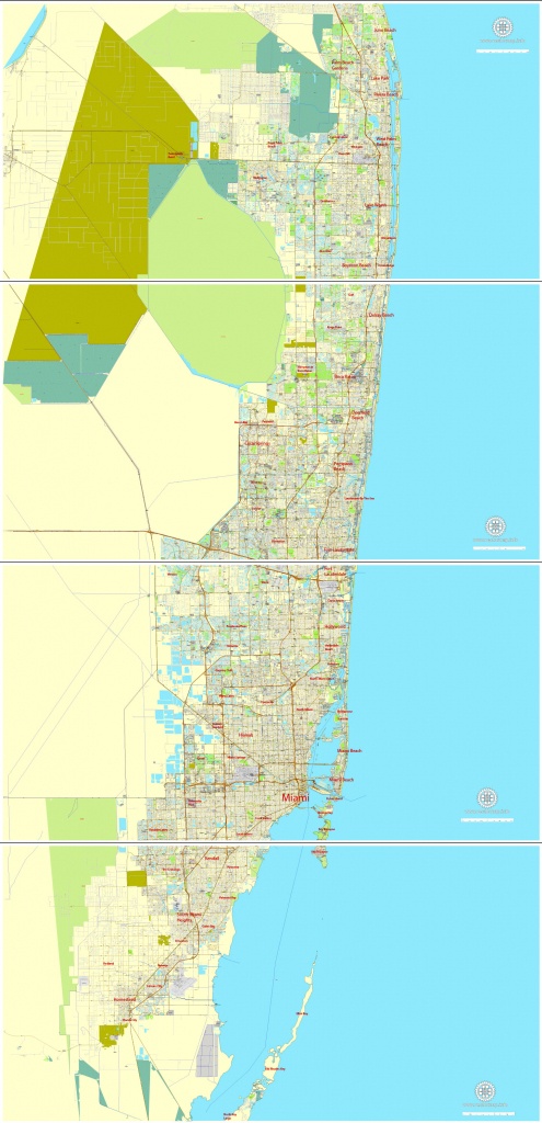 City Map Miami Vector Urban Plan Adobe Illustrator Editable Street Map - Miami Florida Map