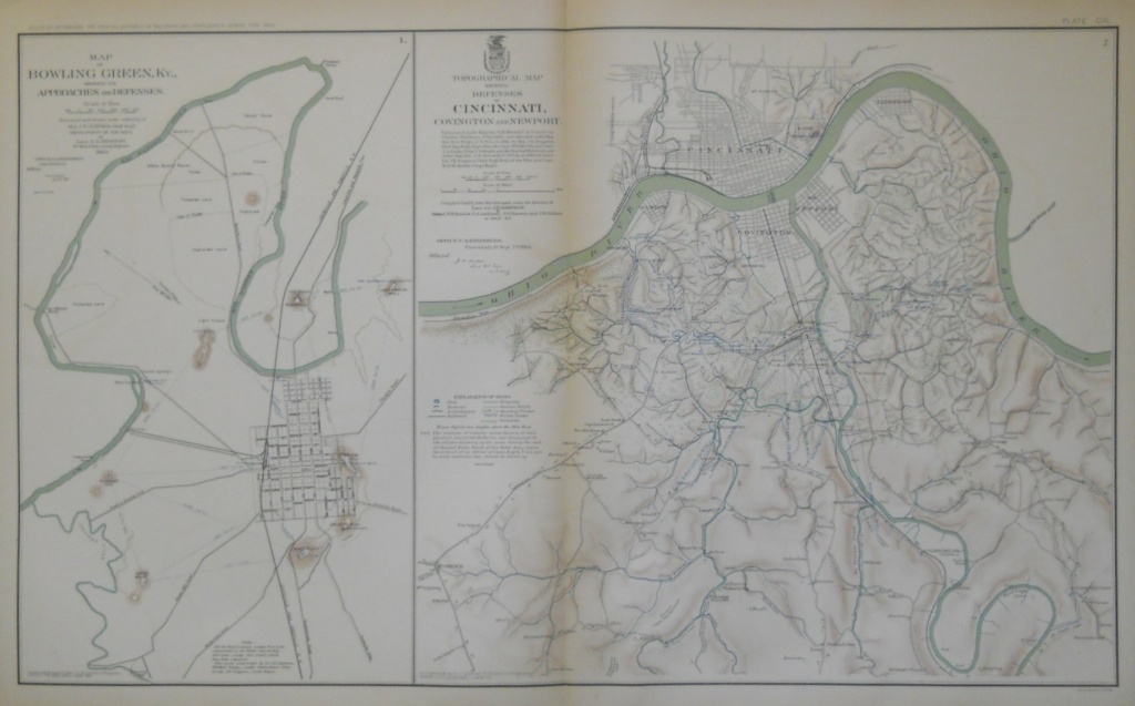 Civil War Atlas, Bowling Green, Ky., Cincinnati, Oh. - Philadelphia Print - Printable Map Of Bowling Green Ky