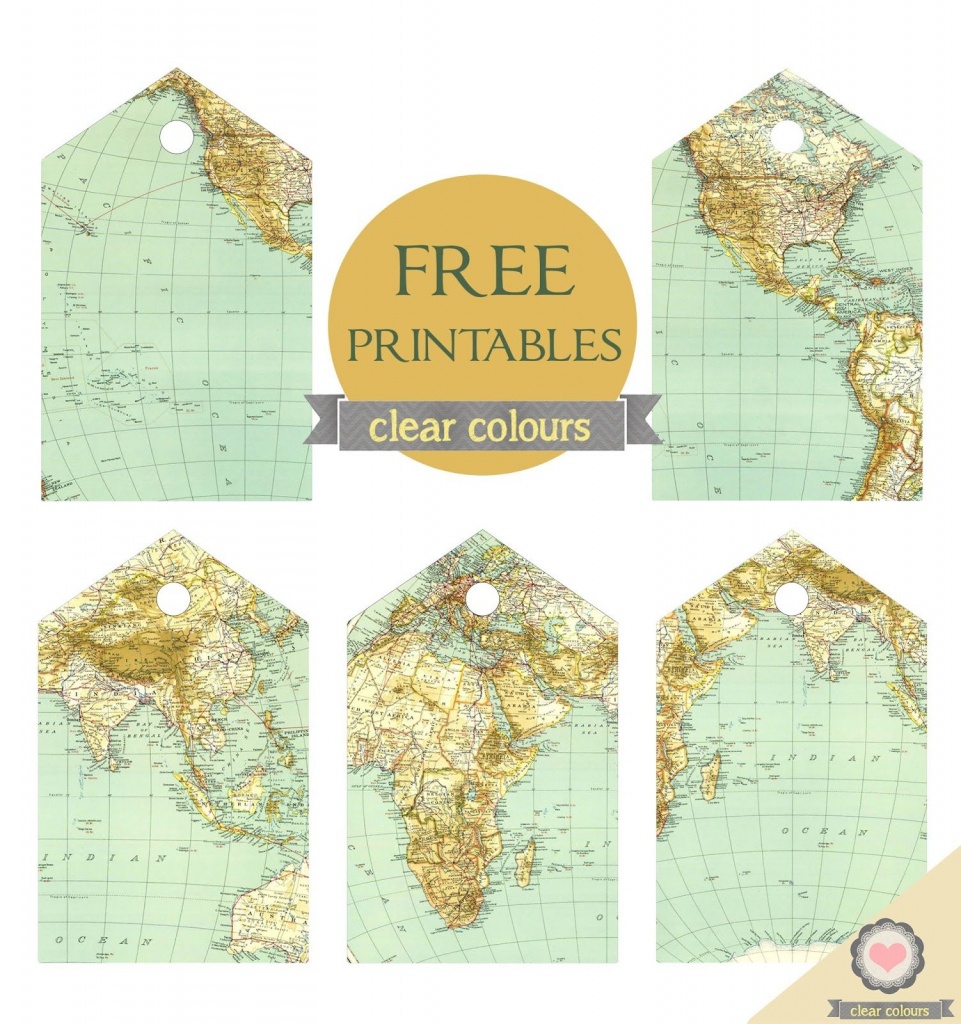 Clear Colours: Free Map Tags Printables … | Crafts | Trave… - Free Printable Travel Maps