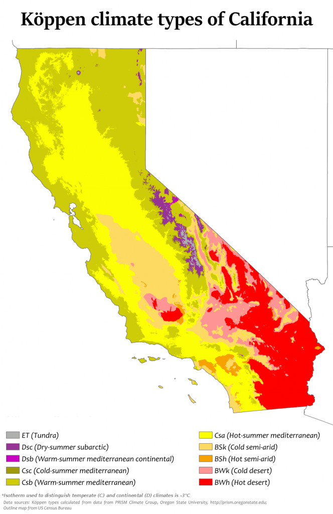Climate Of California - Wikipedia - California Heat Map