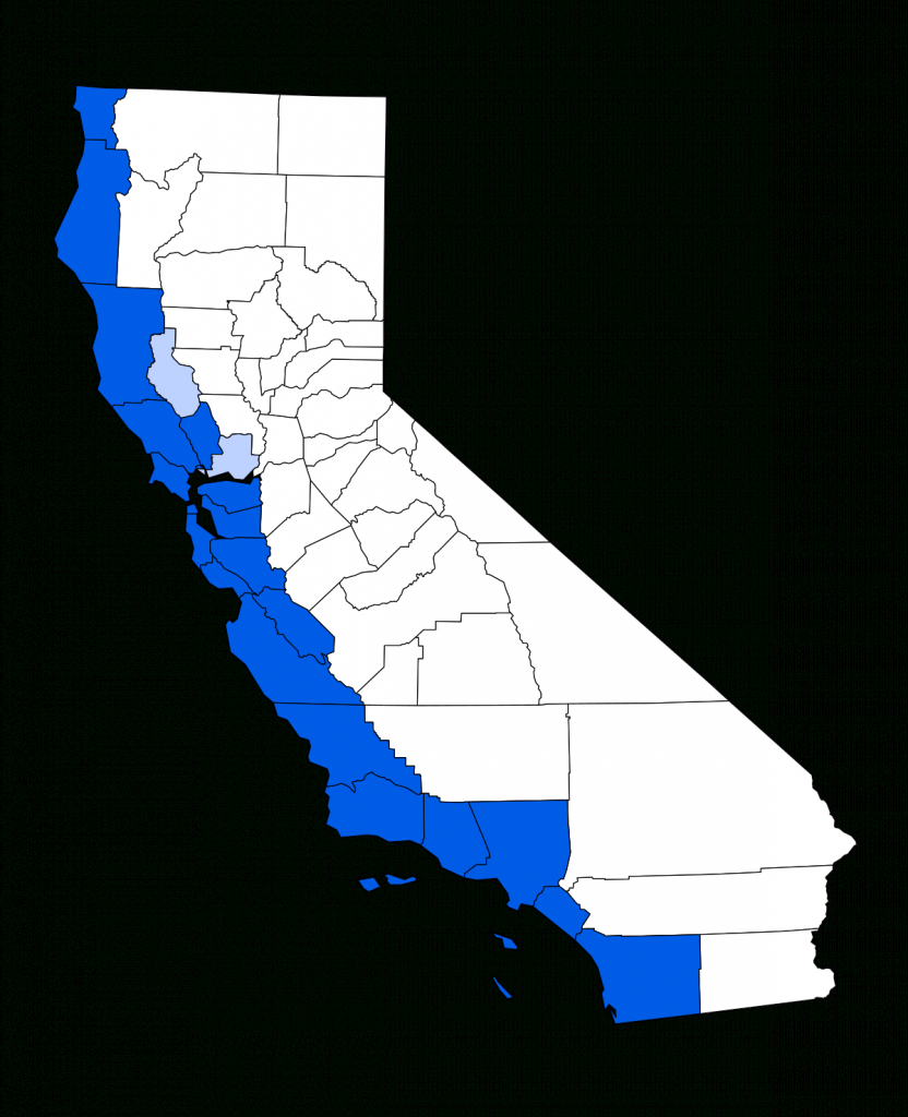 Coastal California - Wikipedia - Map Of California Coast