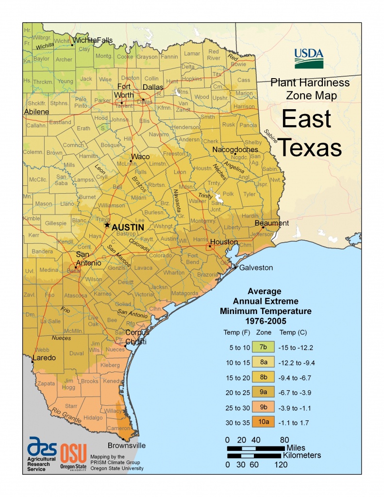 Texas Planting Zones Map