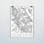 College Station Texas Map Aggies P Texas A&m Print | Etsy   College Station Texas Map