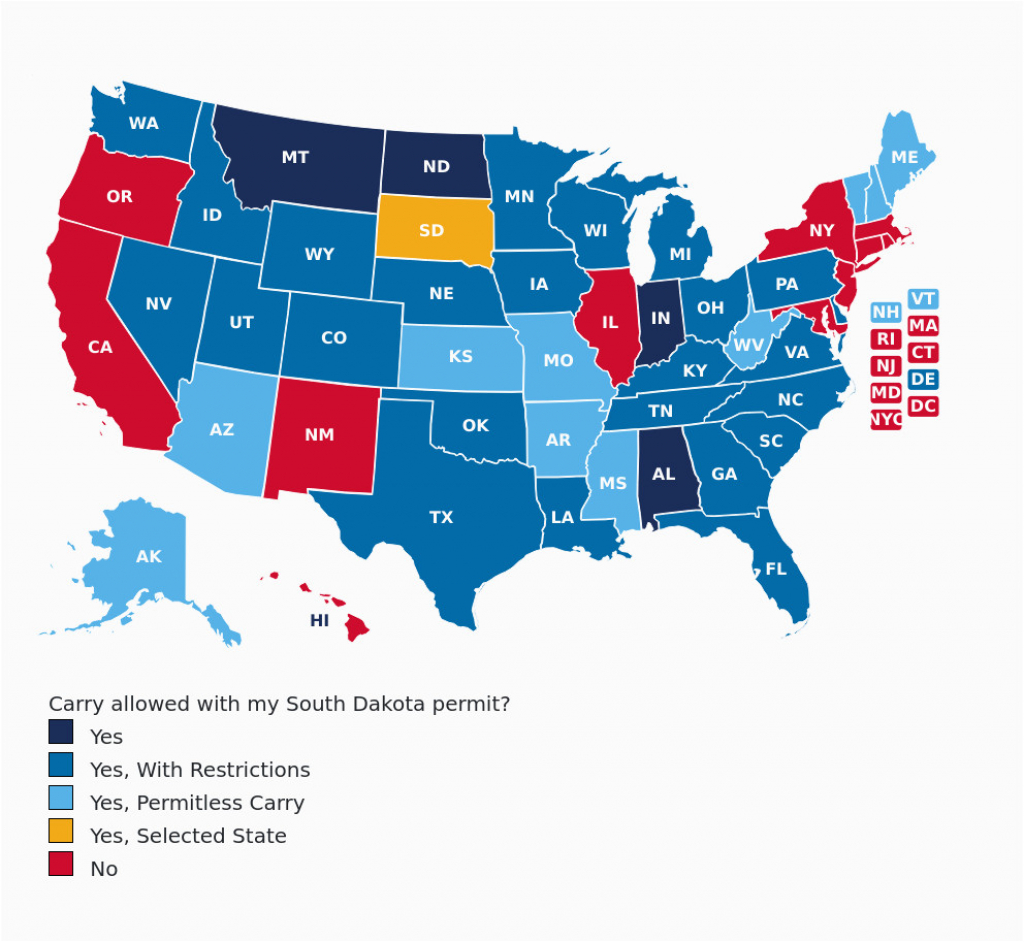 Colorado Concealed Carry Reciprocity Map South Dakota Concealed - Texas Reciprocity Map