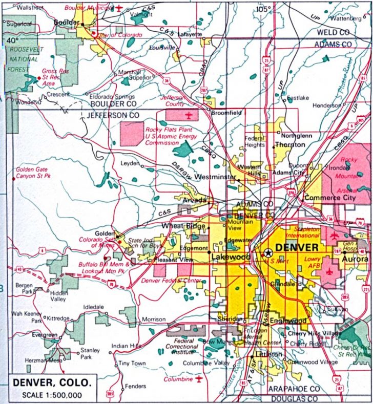Denver City Map Printable