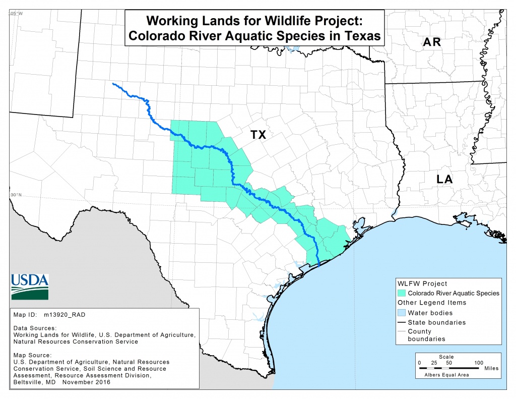 Colorado River Mussels Project | Nrcs - Texas Creeks And Rivers Map