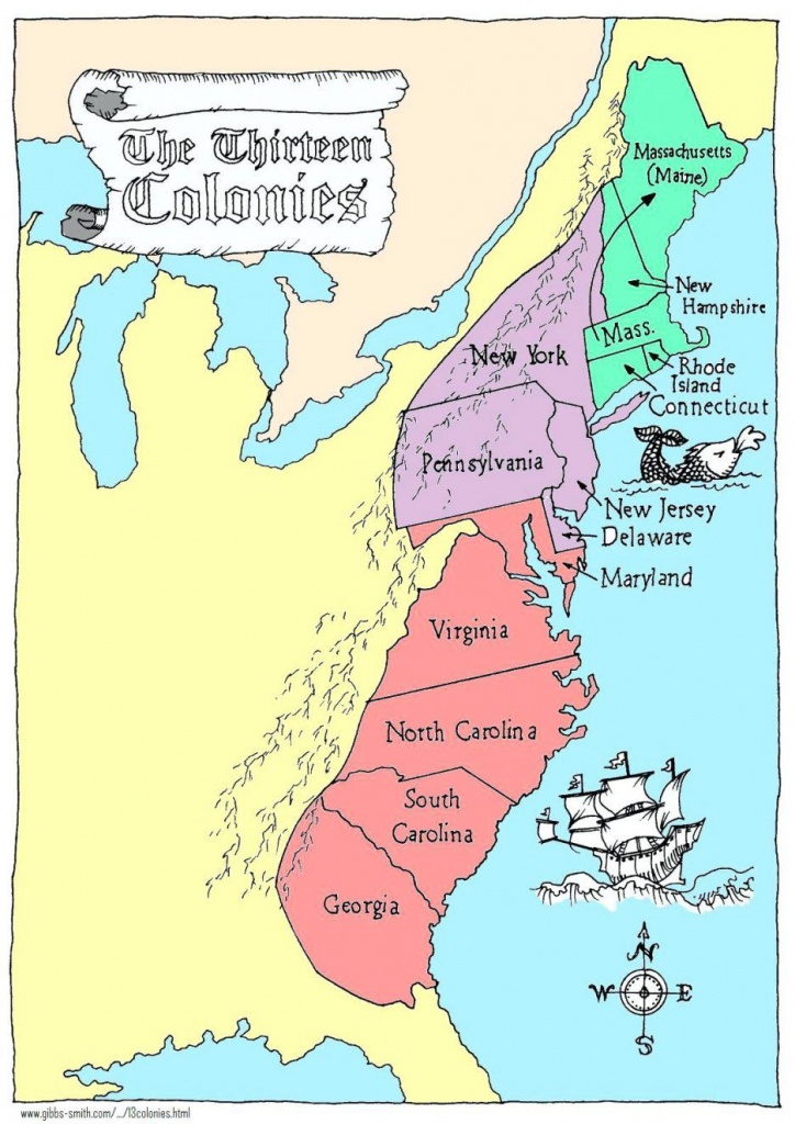 Coloring Pages: 13 Colonies Map Printable Labeled With Cities Blank - New England Colonies Map Printable