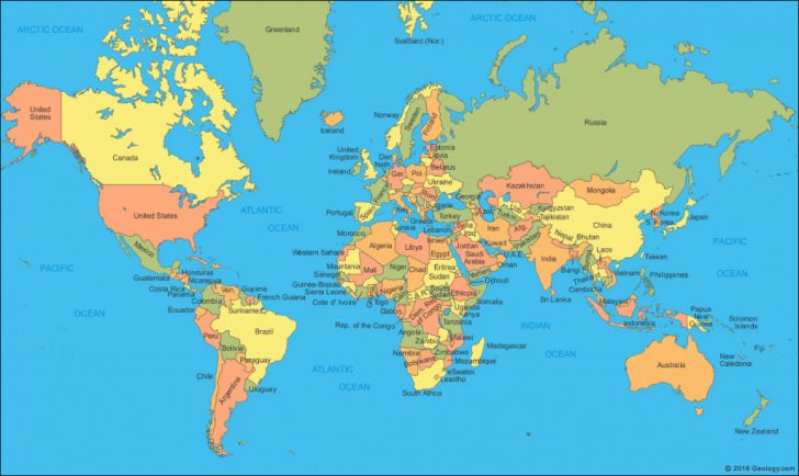 Free Printable World Map For Kids With Countries