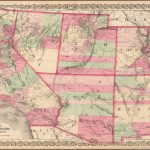 Colton's Map Of California, Nevada, Utah, Colorado, Arizona & New   California Nevada Map