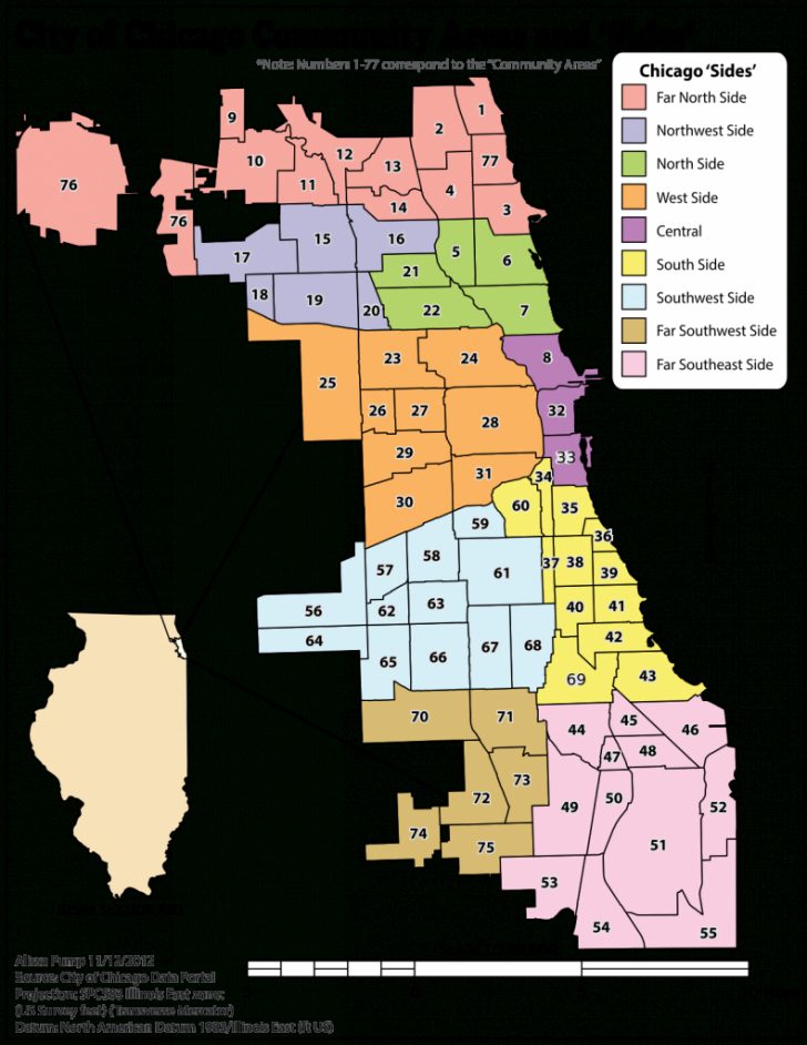 Chicago Zip Code Map Printable