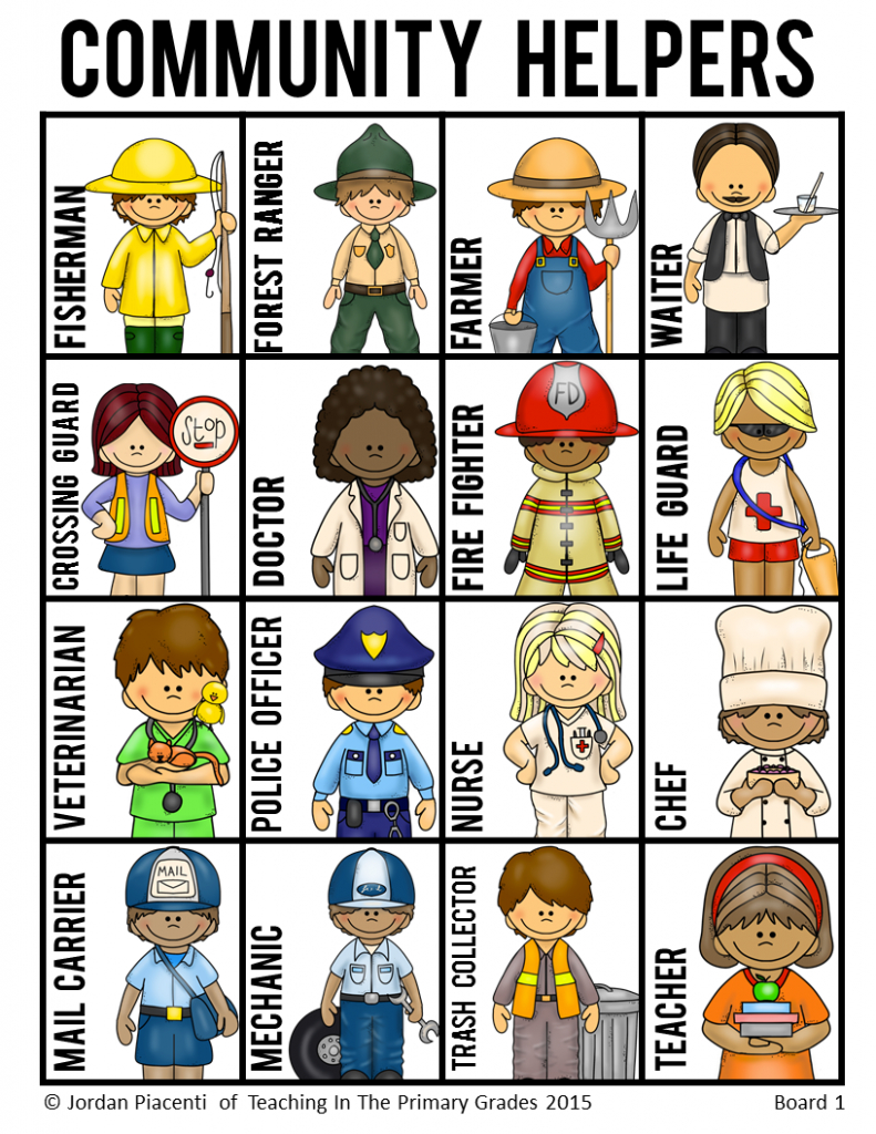 Community Helpers And Occupations Bingo Game | Teaching Ideas - Community Map For Kids Printable