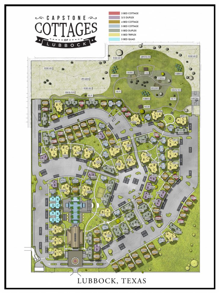 Community Map Ttu Student Housing Capstone Cottages Texas Tech Housing Map Printable Maps