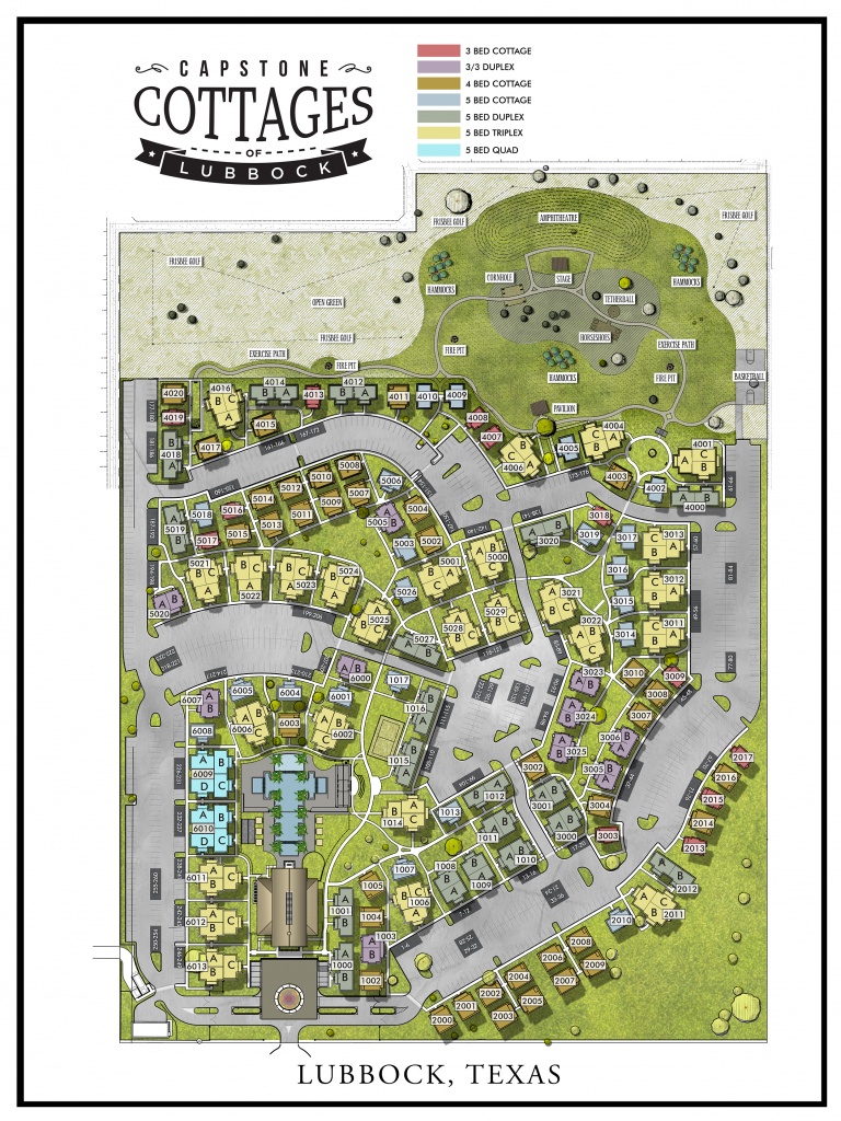Community Map - Ttu Student Housing - Capstone Cottages - Texas Tech Housing Map