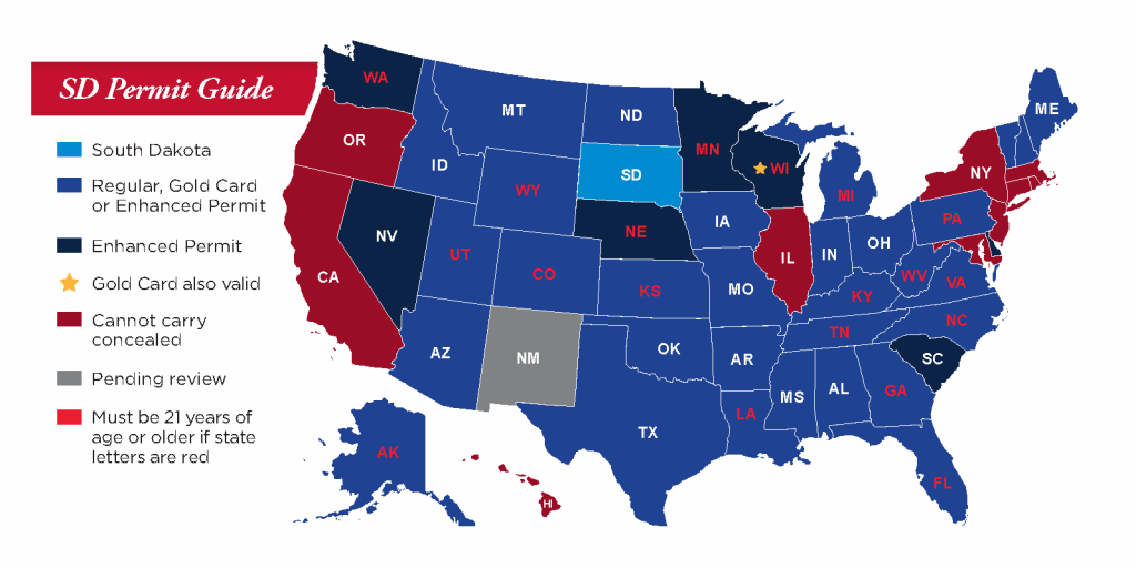 Concealed Pistol Permits: South Dakota Secretary Of State - Florida Concealed Carry Map
