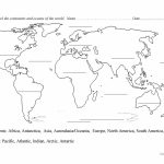 Continents And Oceans Blank Map Worksheet   Free Esl Printable   Printable Map Of Oceans And Continents