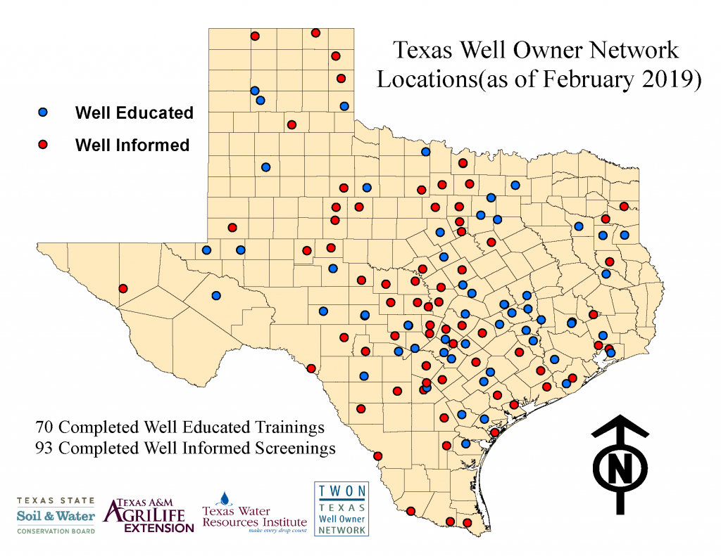 Continued Statewide Delivery Of The Texas Well Owner Network (Twon3 - Texas Water Well Location Map