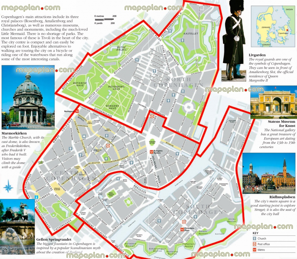 Copenhagen Maps - Top Tourist Attractions - Free, Printable City - Copenhagen Tourist Map Printable