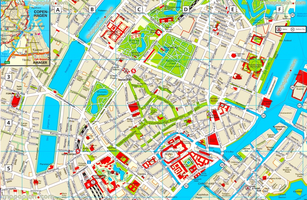 Copenhagen Maps - Top Tourist Attractions - Free, Printable City - Printable Tourist Map Of Copenhagen