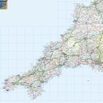 Cornwall Offline Map, Including The Cornish Coastline, Lands End   Printable Map Of Cornwall