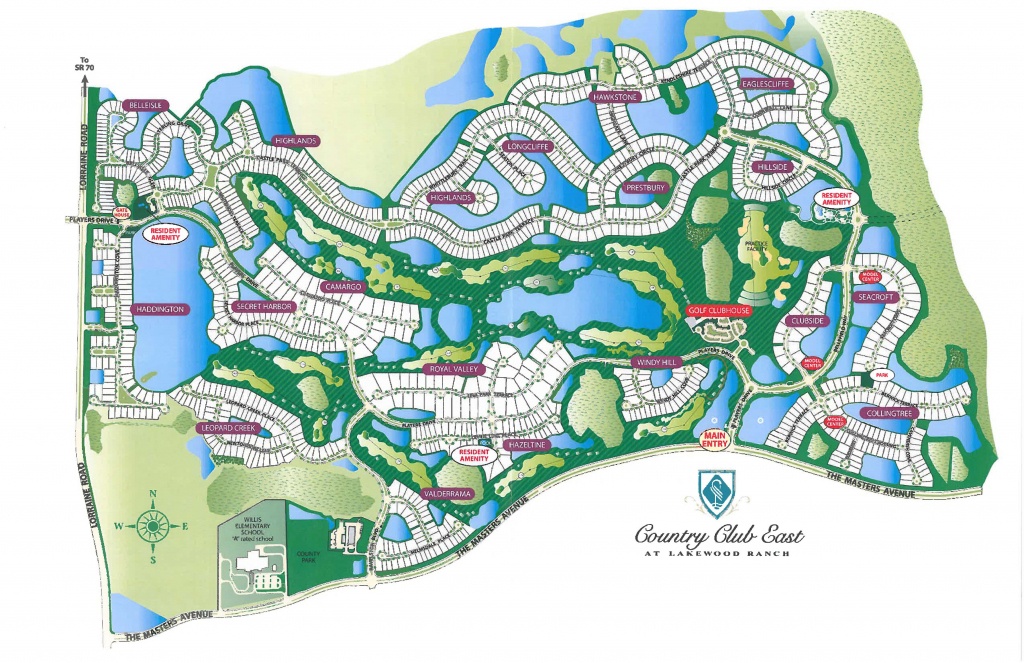 Country Club East Real Estate - Lakewood Ranch Map Florida