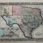 County Map Of Texas   Reproduction   Antique Maps And Charts   Antique Texas Map Reproductions