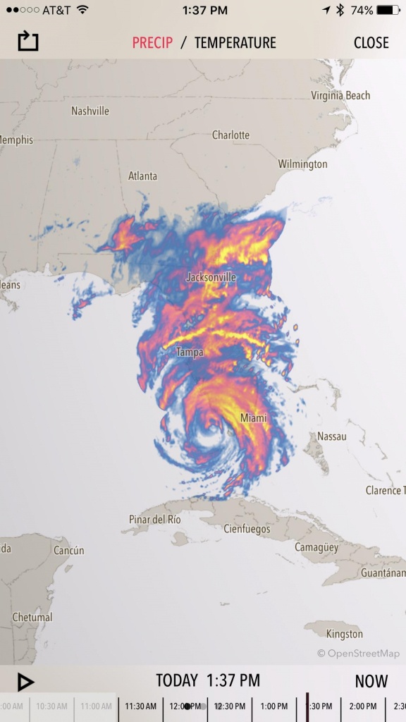 Crazy Weather Map. #irma Has Consumed Florida : Tropicalweather - Florida Weather Map Today