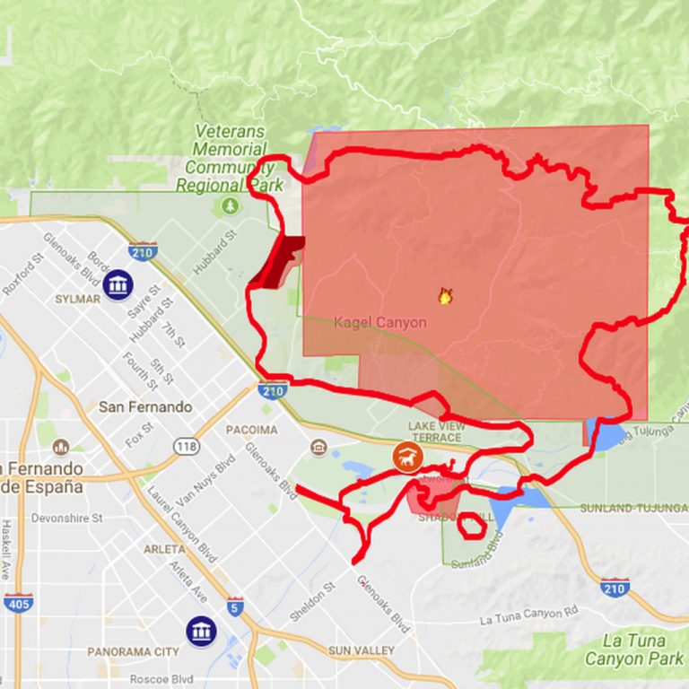 Creek Fire Map Including Evacuation Zones Curbed La Granada Hills   Creek Fire Map Including Evacuation Zones Curbed La Granada Hills California Map 768x768 