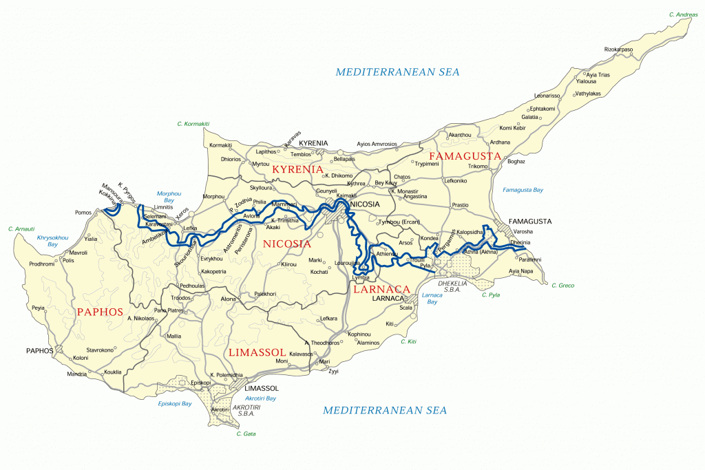 Cyprus Maps - Printable Map Of Cyprus