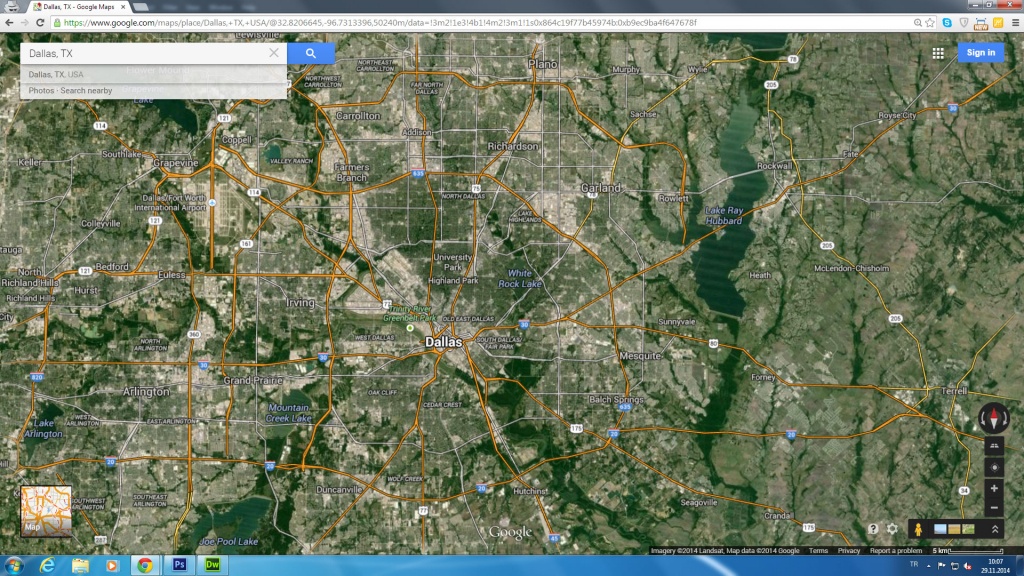 Dallas Texas Google Maps And Travel Information | Download Free - Google Maps Dallas Texas Usa