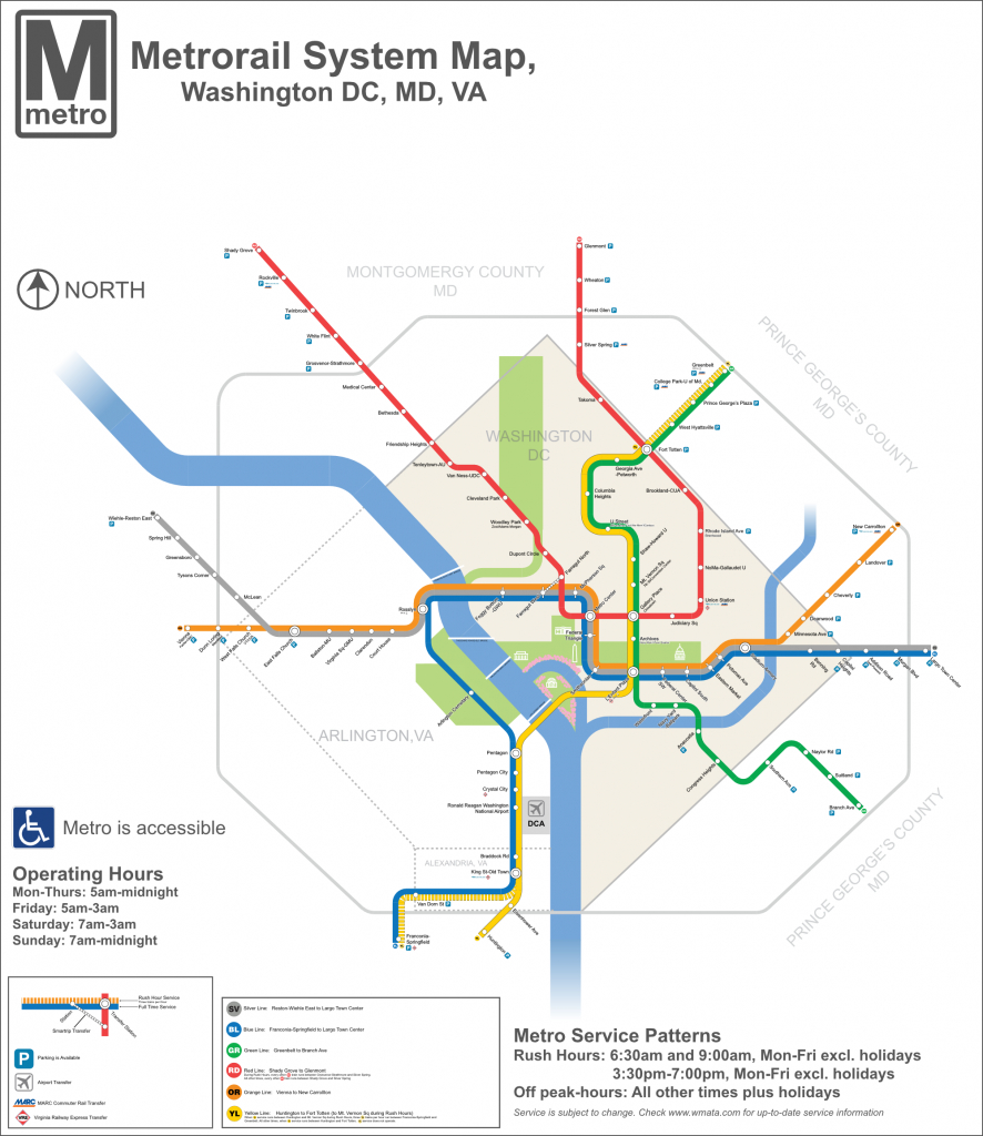Dc Metro Map - Dc Transit Guide - Printable Metro Map Of Washington Dc