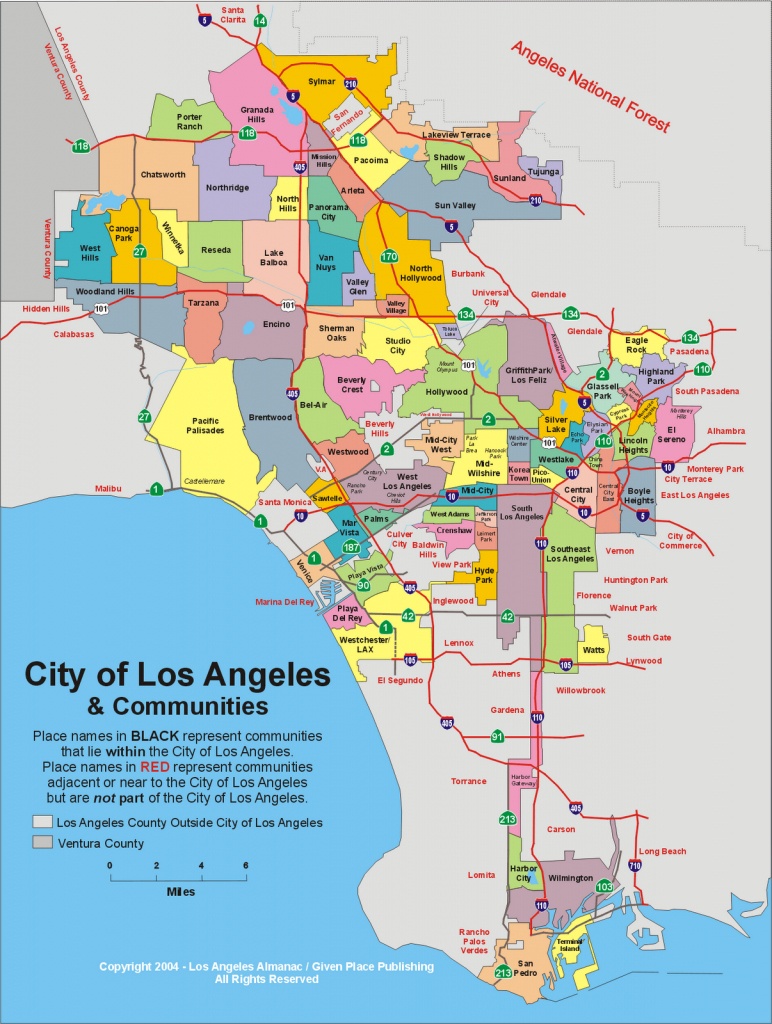 Detailed Map Of Los Angeles California And Travel Information - Map Of Los Angeles California Area