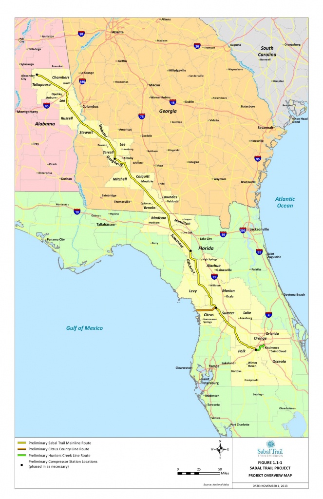 Detailed Project Overview Map From Sabal Trail | Spectrabusters - Florida Natural Gas Pipeline Map