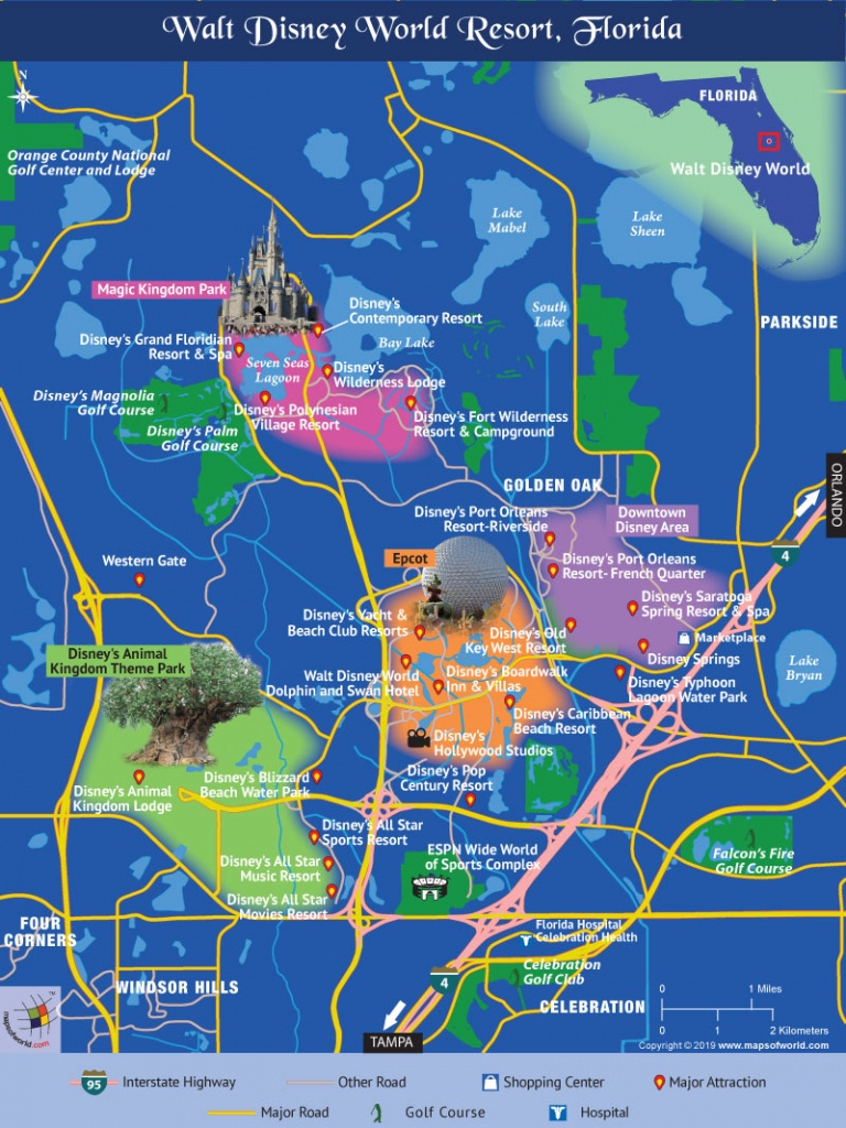 Disney World Map - Florida Theme Parks On A Map
