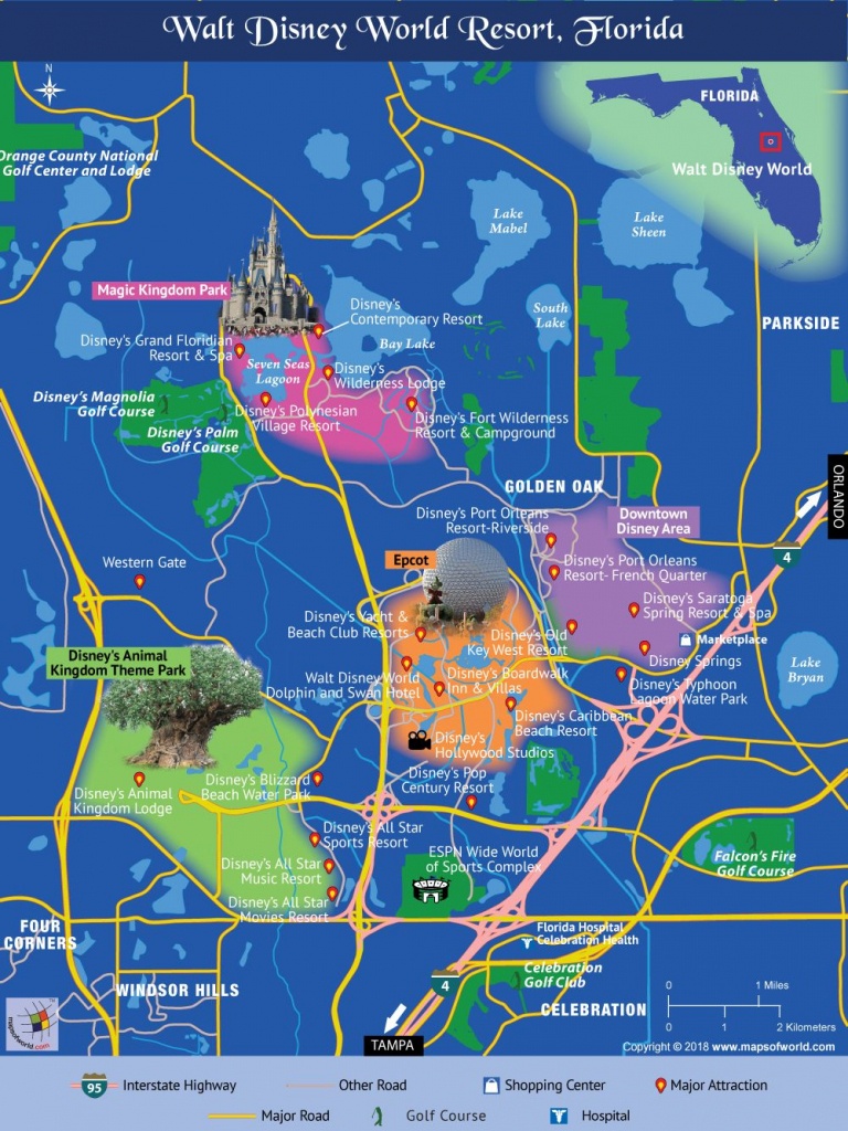 Disney World Map | Travel In 2019 | Disney World Map, Disney Map - Disney Springs Florida Map