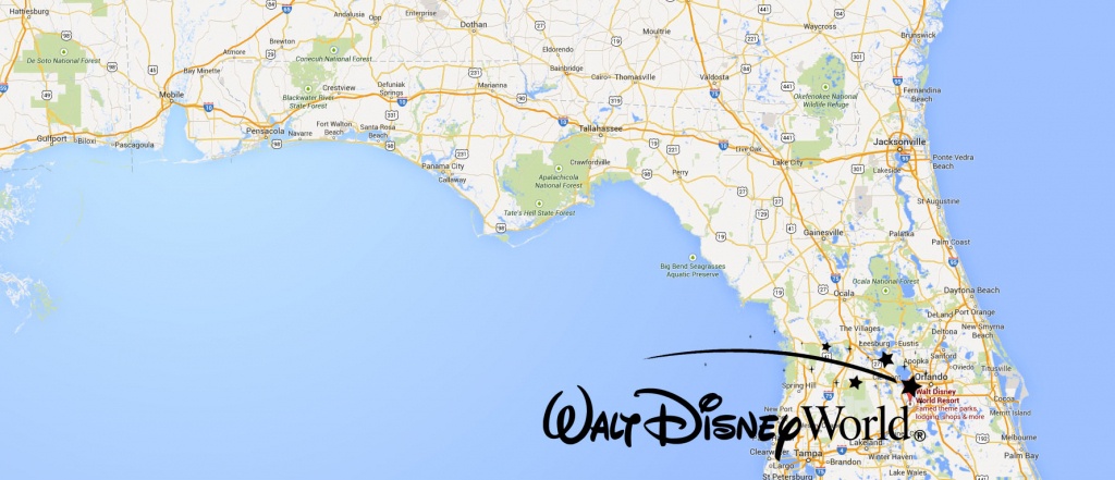 Disney World Orlando Florida Map - Map Of Florida Showing Disney World