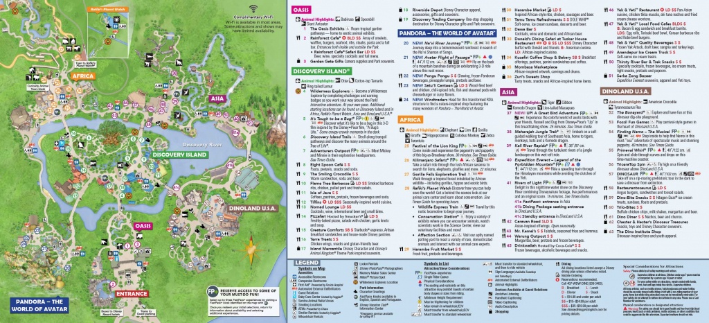 Disney World Theme Park Maps 2017 Disney S Animal Kingdom Map Theme - Disney World Map 2017 Printable