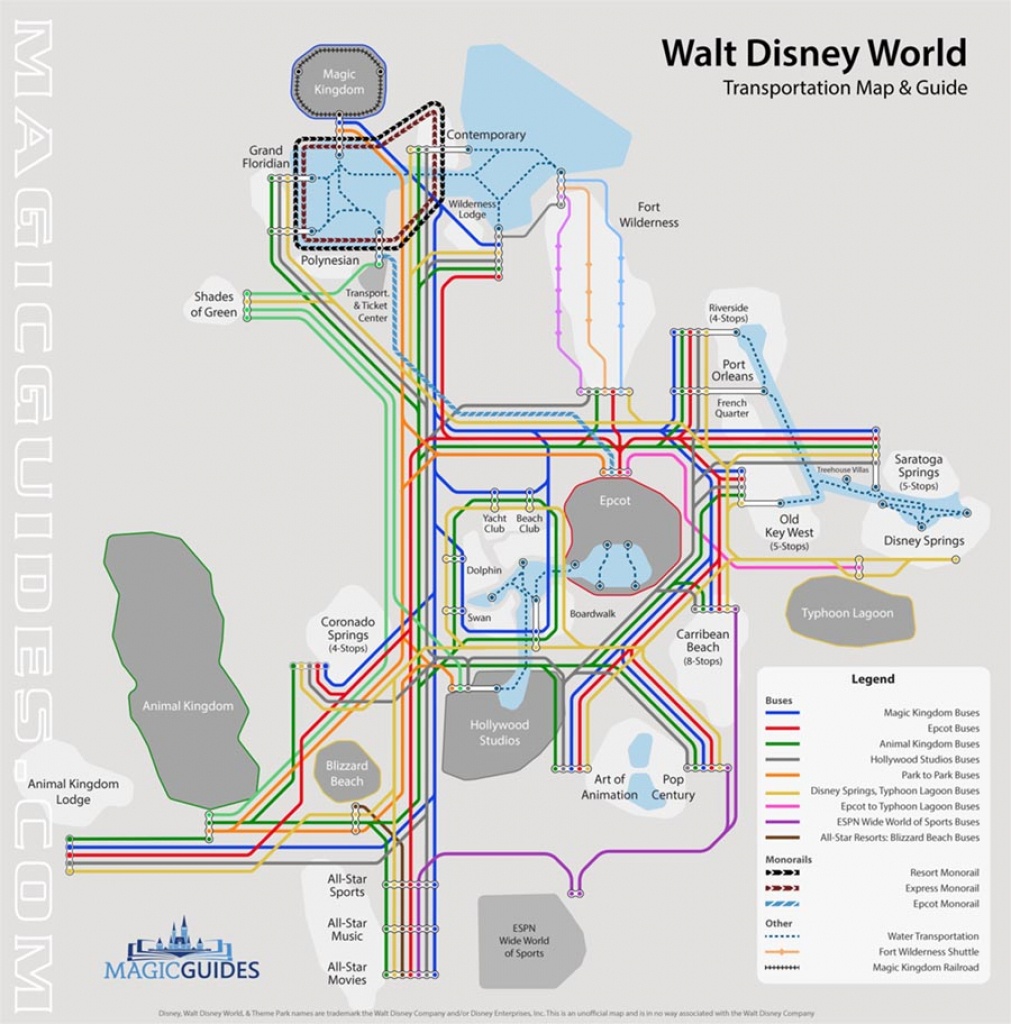 Disney World Transportation Map [Interactive Guide To Navigate Disney] - Disney Springs Map Printable