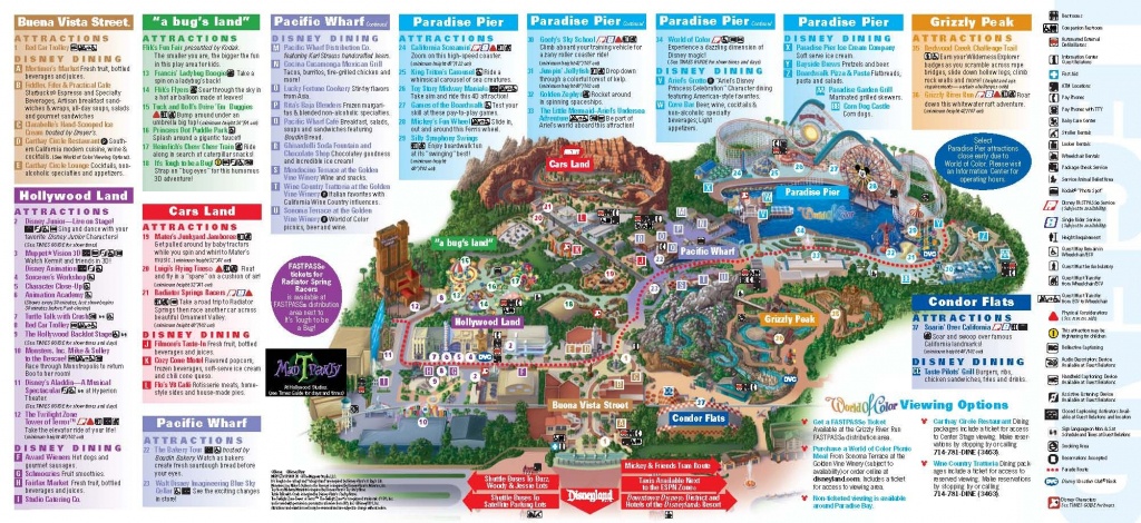 Disneyland California Adventure Park Map | Park Maps Disneyland Park - Printable Map Of Disneyland And California Adventure