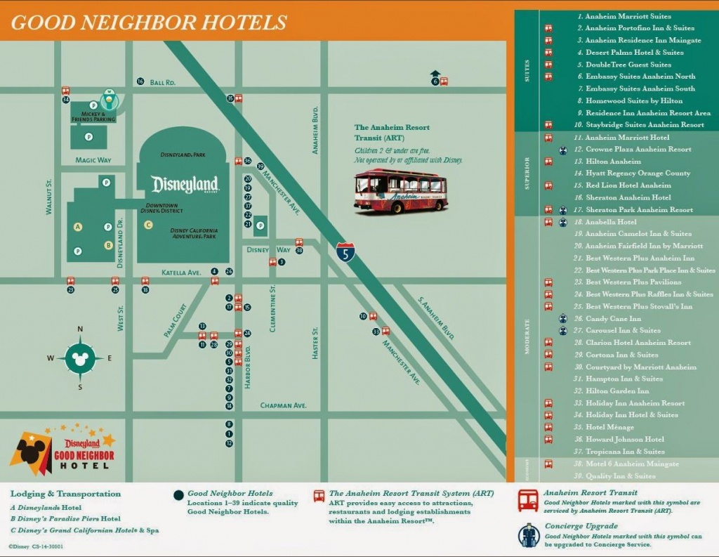 Disneyland Good Neighbor Hotel Map Disney Pinterest Disneyland - Map Of Hotels Around Disneyland California