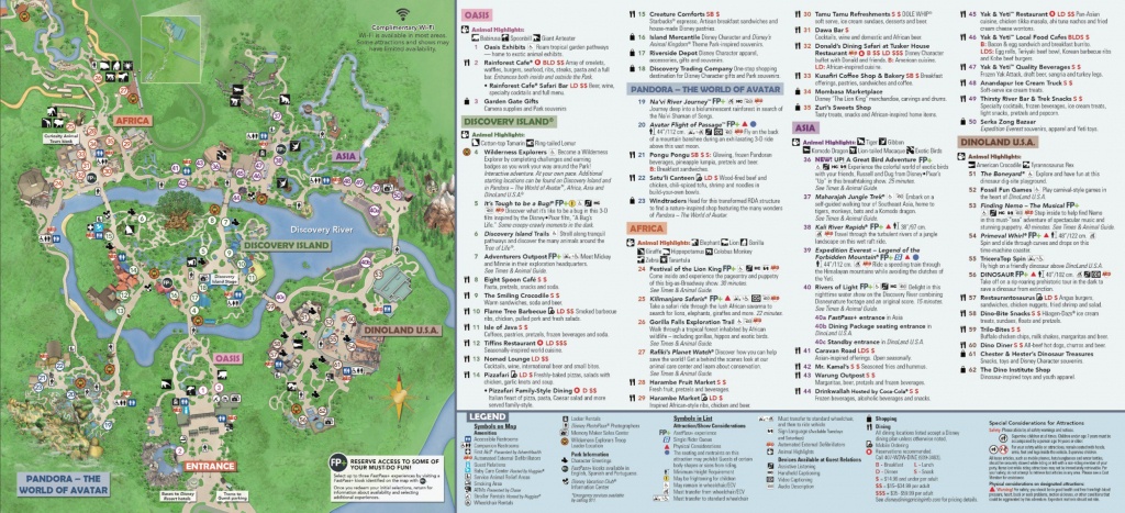 Disney&amp;#039;s Animal Kingdom Map Theme Park Map - Animal Kingdom Florida Map