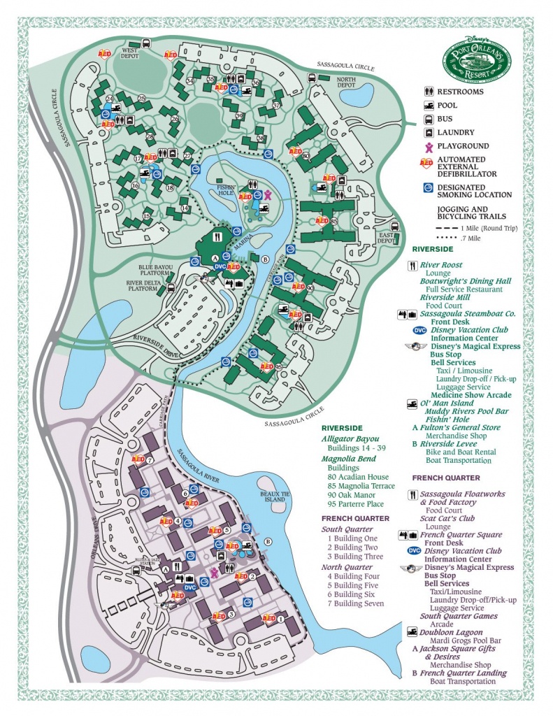 Disney&amp;#039;s Port Orleans French Quarter Map - Wdwinfo - Printable French Quarter Map