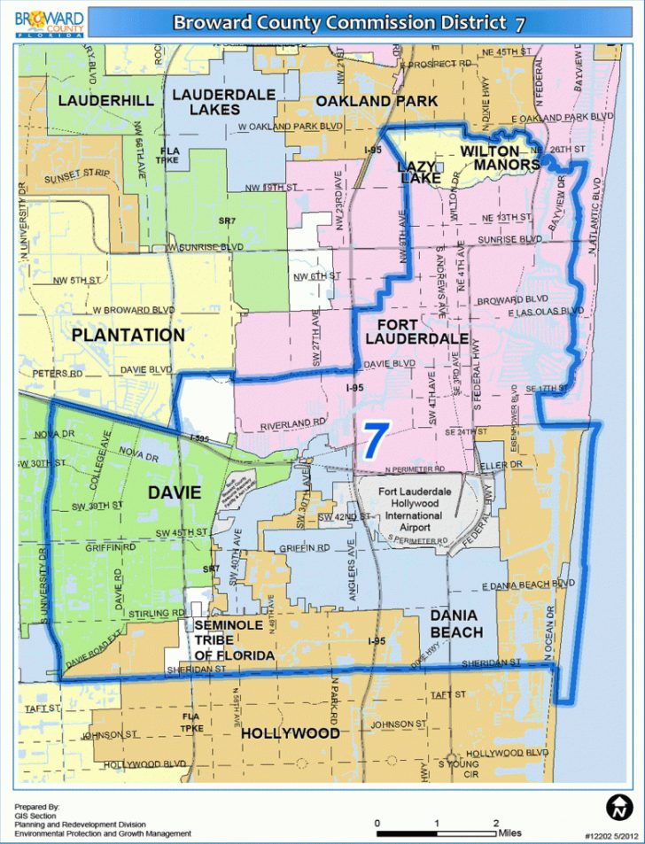 District 7 - Dania Beach Florida Map | Printable Maps