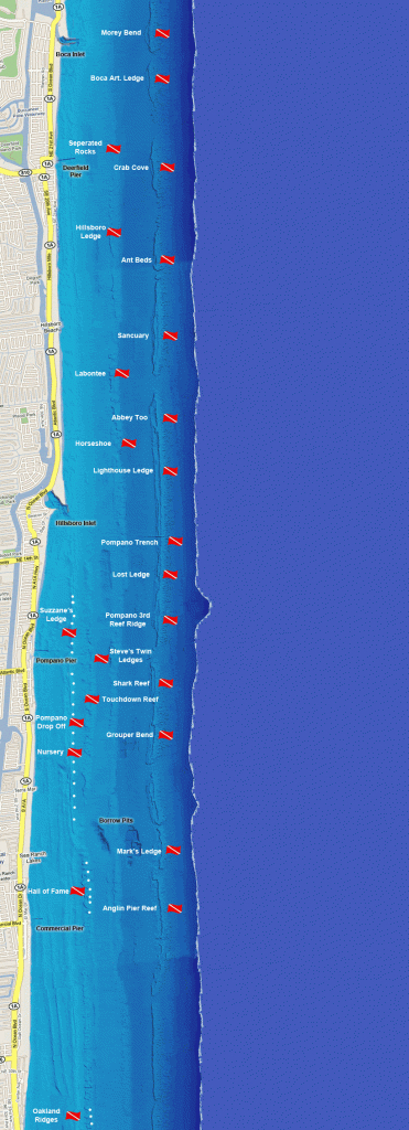 Dive Sites - South Florida Diving Headquarters - Florida Dive Sites Map
