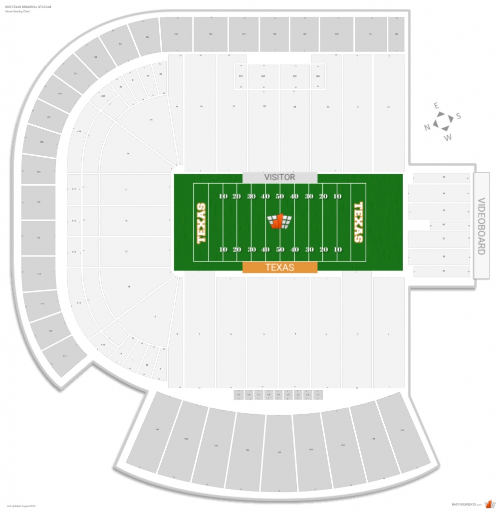 Dkr-Texas Memorial Stadium (Texas) Seating Guide - Rateyourseats - Texas Memorial Stadium Map