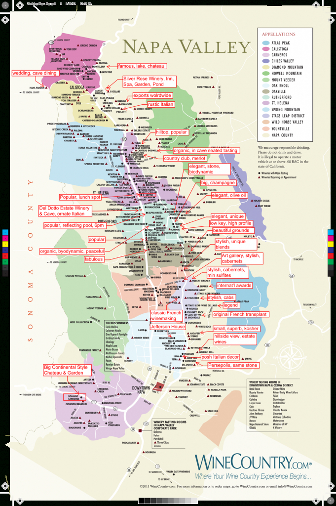 Do You Think You Could All Wineries In One Lifetime? We&amp;#039;re Thinking - Printable Napa Winery Map