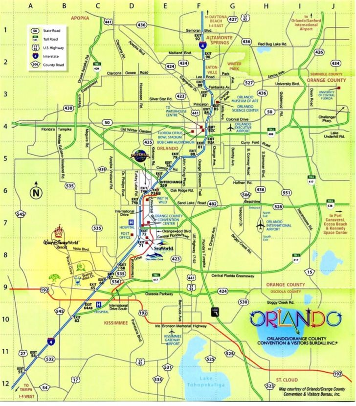 Central Florida Attractions Map