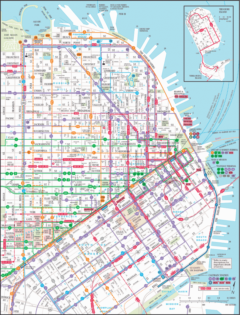 Downtown San Francisco Transit Map | Next Vacation Ideas - Printable Map San Francisco Cable Car Routes