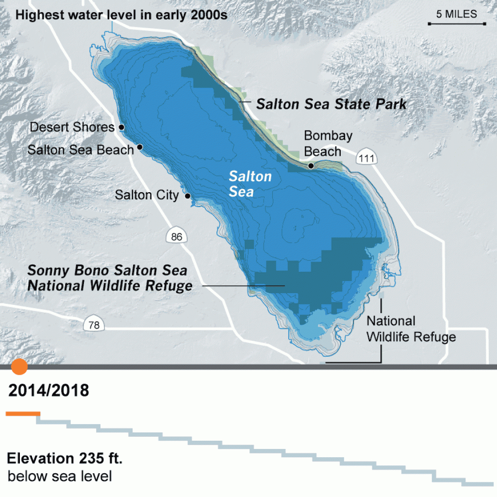 Drawdowns And Death Of The Salton Sea - Los Angeles Times - Salton Sea California Map