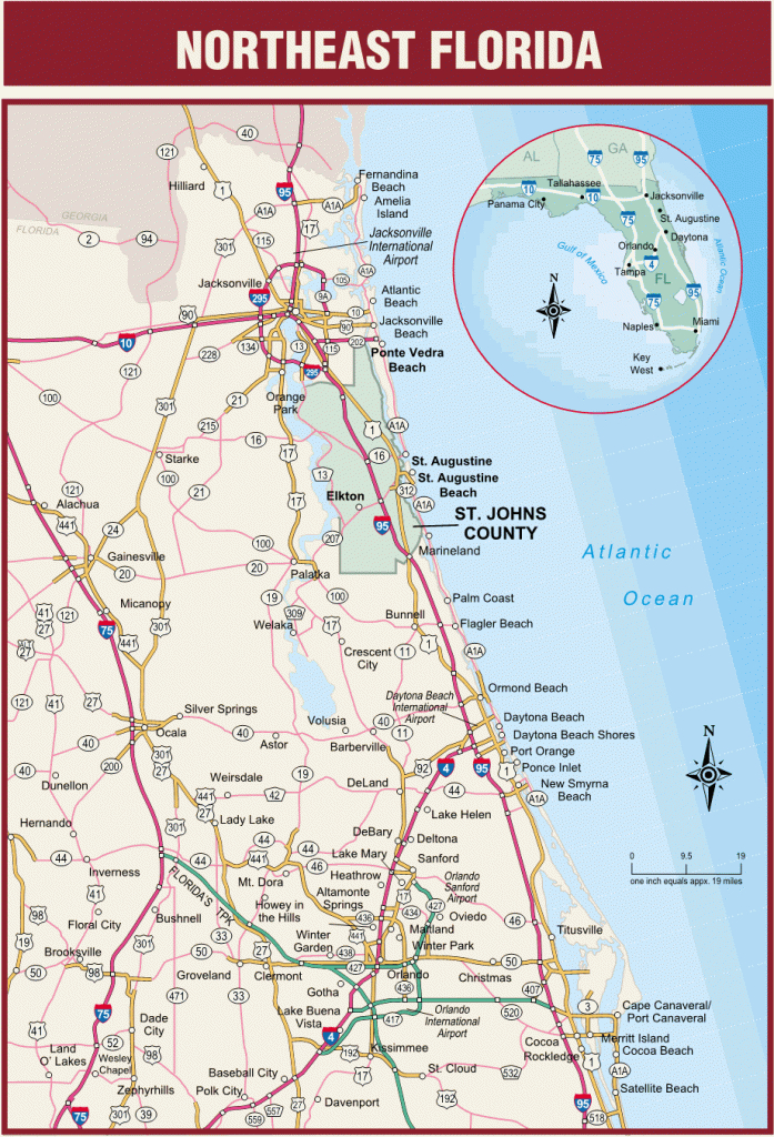 Map Of Eastern Florida Beaches